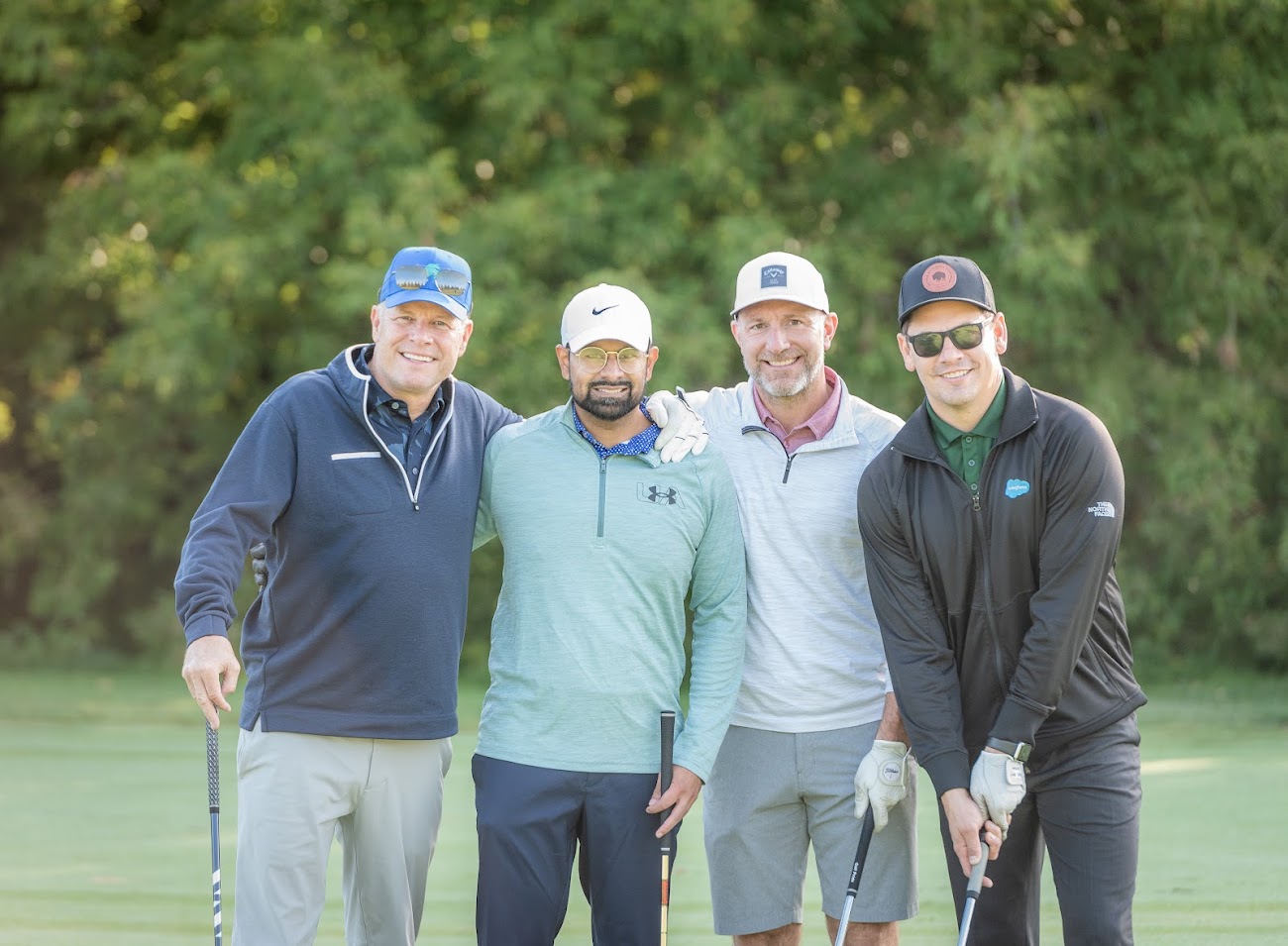 Rob Fox from OMD and Nabeel Khan, Marc Norrington and Ryan Carrigan from sponsor Salesforce are seen here.